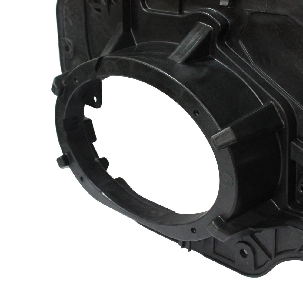 YHB regulator dimensions guide for Ram 1500 DS rear left, fit verification aid.