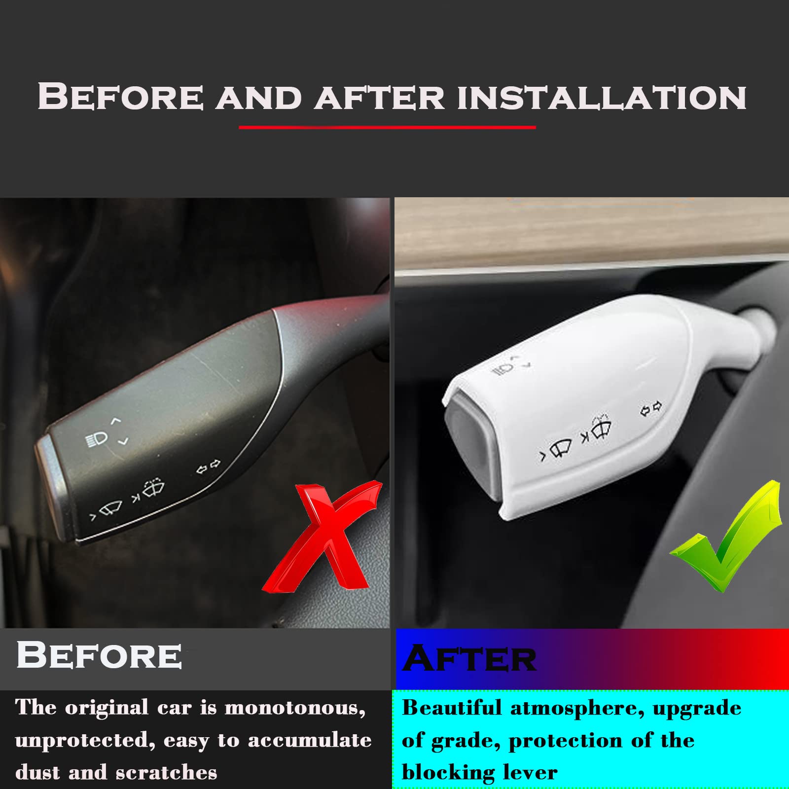 YHCDSEA decorative cover enhancing interior look for Tesla Model 3/Y in white