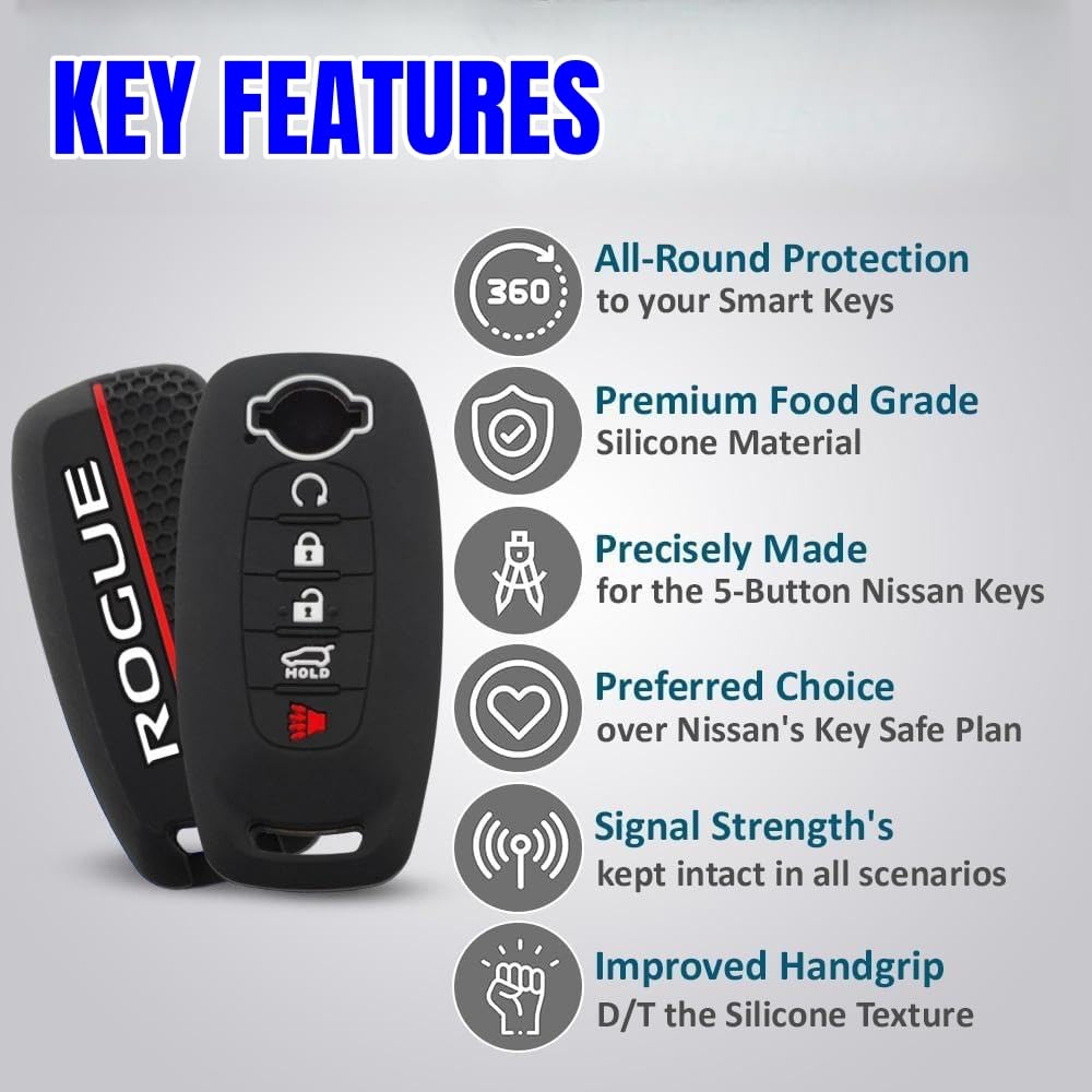 YHKEJI soft silicone key fob protects against scratches daily.