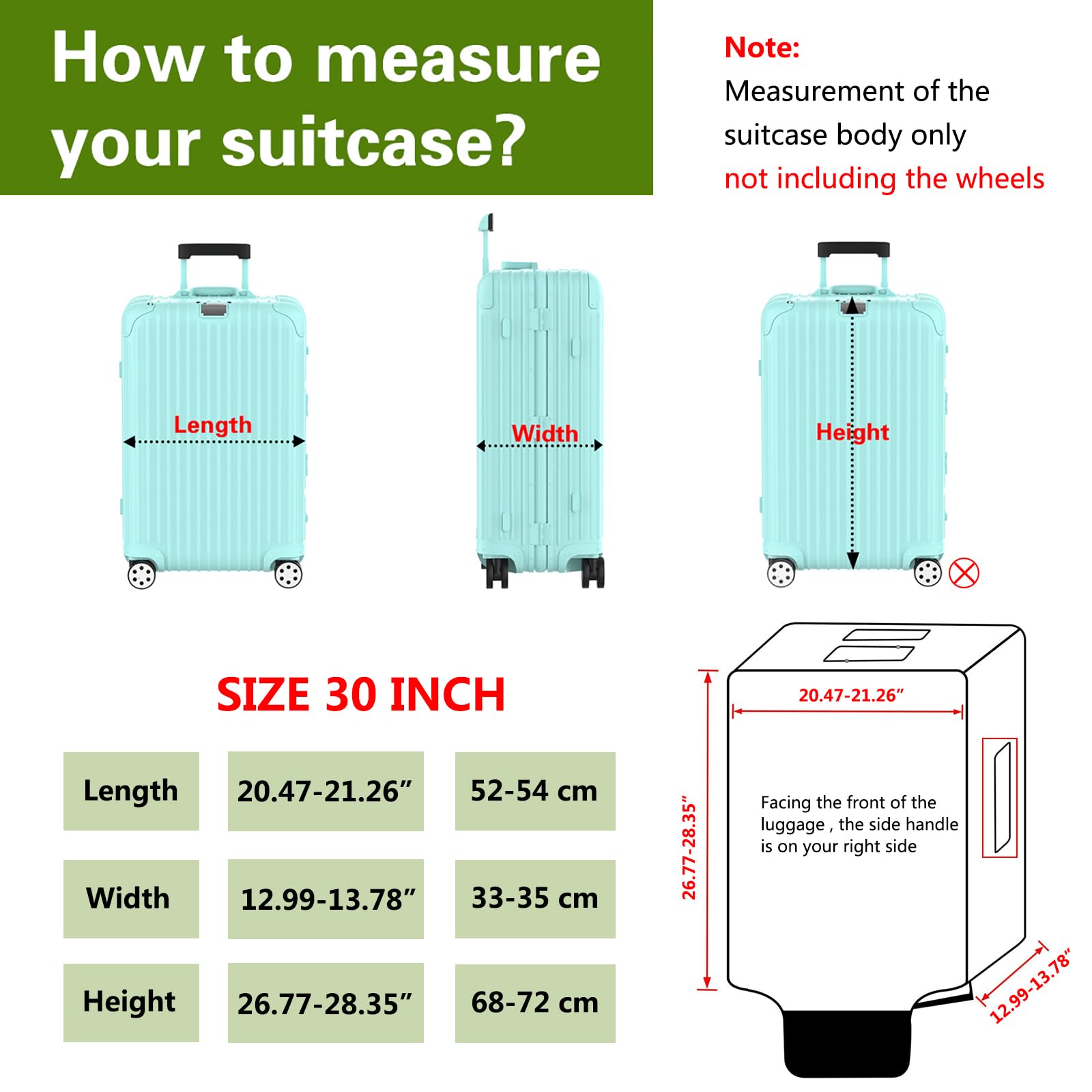 YHOUSE clear luggage cover with Velcro straps for easy fit and secure hold.