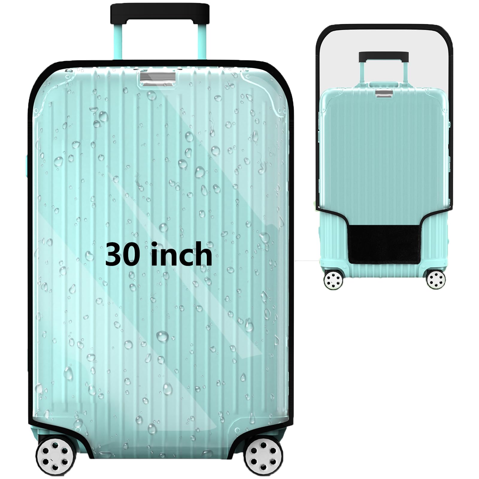 YHOUSE 30-inch clear suitcase cover for quick carousel identification.