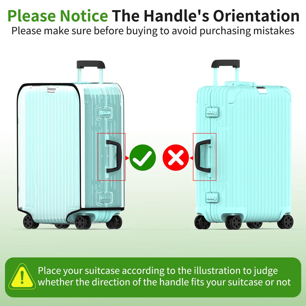 YHOUSE transparent luggage protector keeps bag visible and scratch-free.