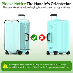 YHOUSE transparent luggage protector keeps bag visible and scratch-free.