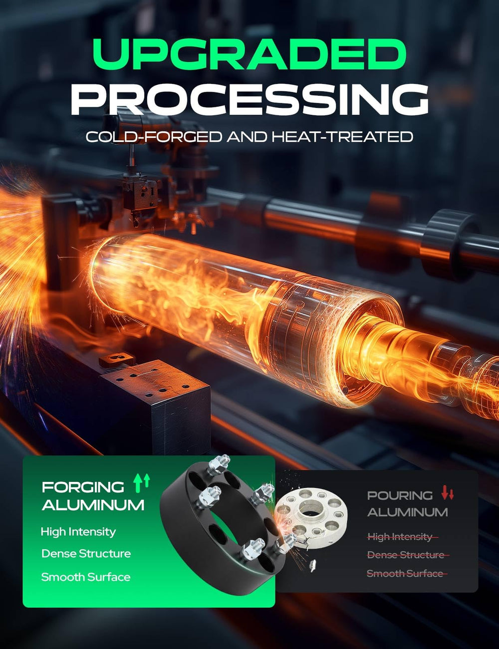 Hub-centric design reduces vibration and improves alignment