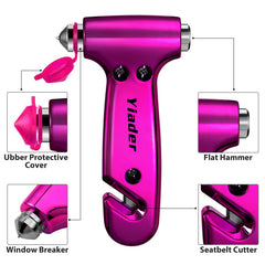 Yiader pink emergency hammer for breaking or leverage