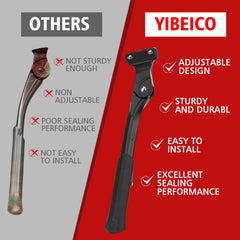 YIBEICO adjustable-length kickstand lets you park on varied surfaces with ease.