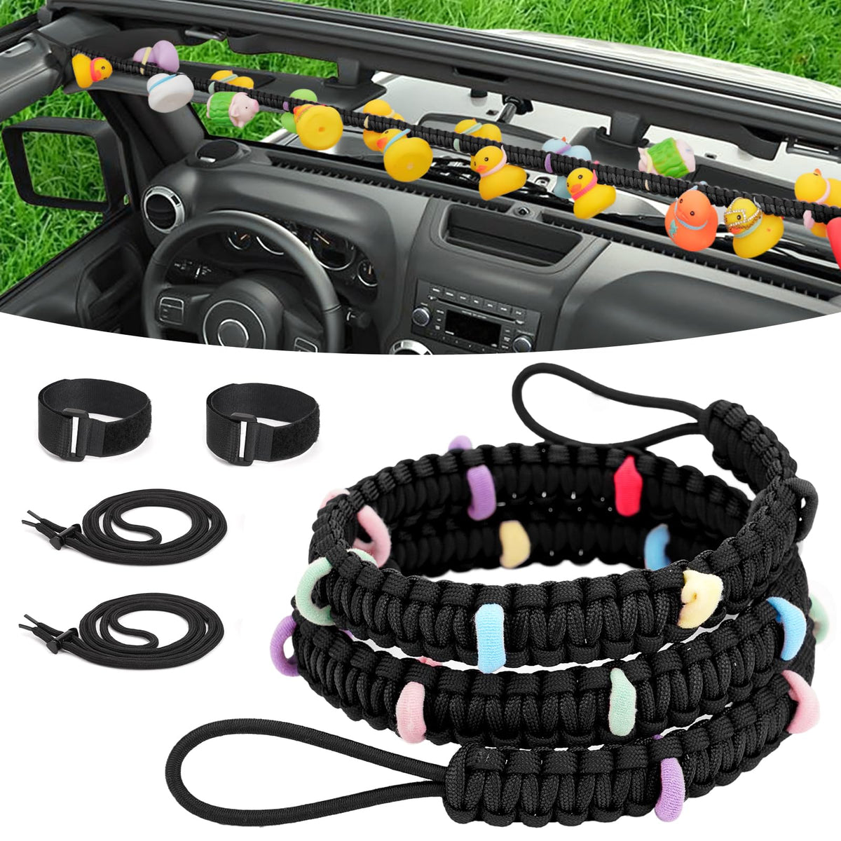 YIBEICO duck holder mounted on a Jeep Wrangler for secure duck display
