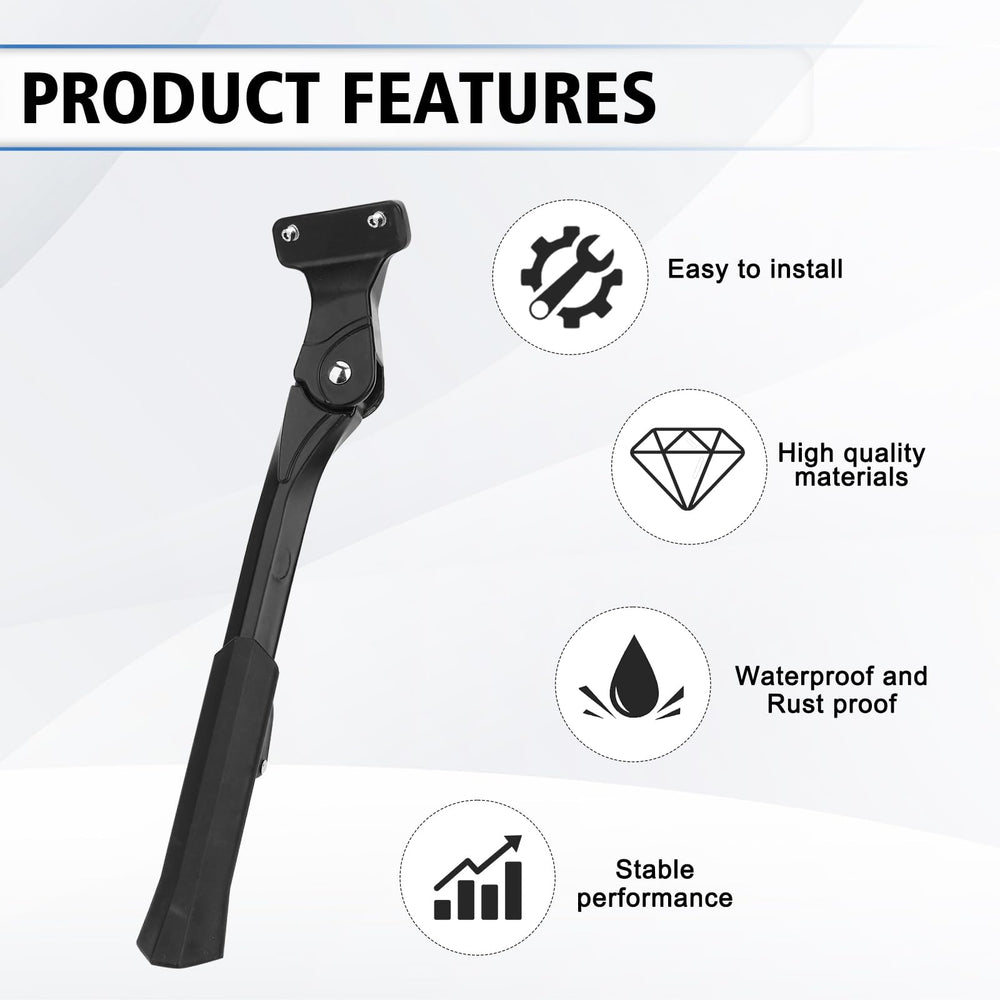 YIBEICO e-bike kickstand reduces wobble and improves parking stability during rides.