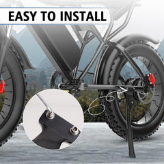 YIBEICO side support stand made of thickened aluminum protects the bike frame.