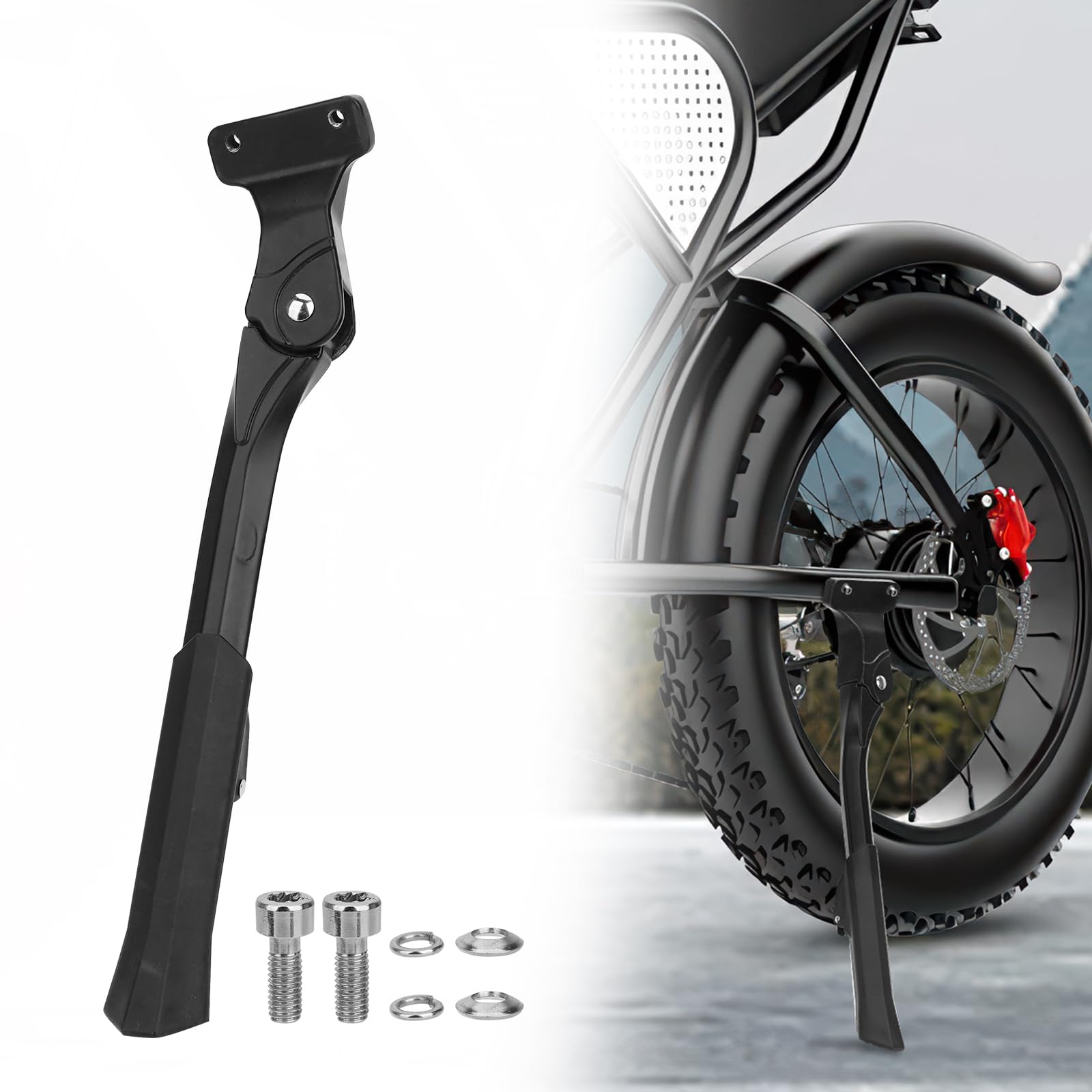 YIBEICO upgraded kickstand for Ridstar Q20 supports stable parking and prevents tipping.
