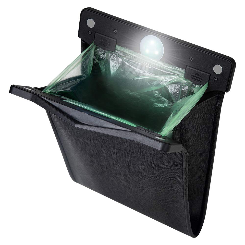 Yicheyiyou Smart LED car trash can front view keeps cabin tidy