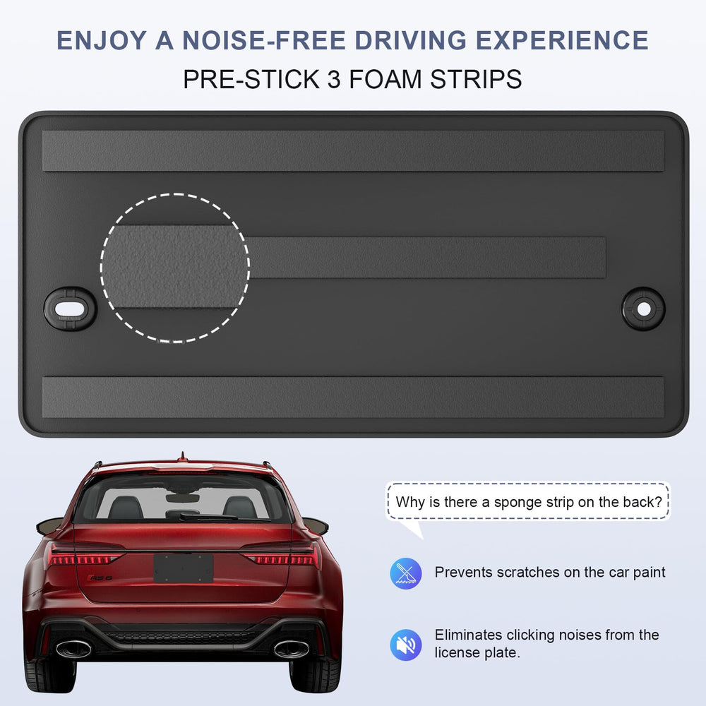 YIDEEAUTO durable ABS material preserves license plate safety during daily driving.
