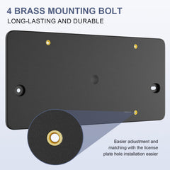 YIDEEAUTO flush-mount design keeps the license plate fully visible.