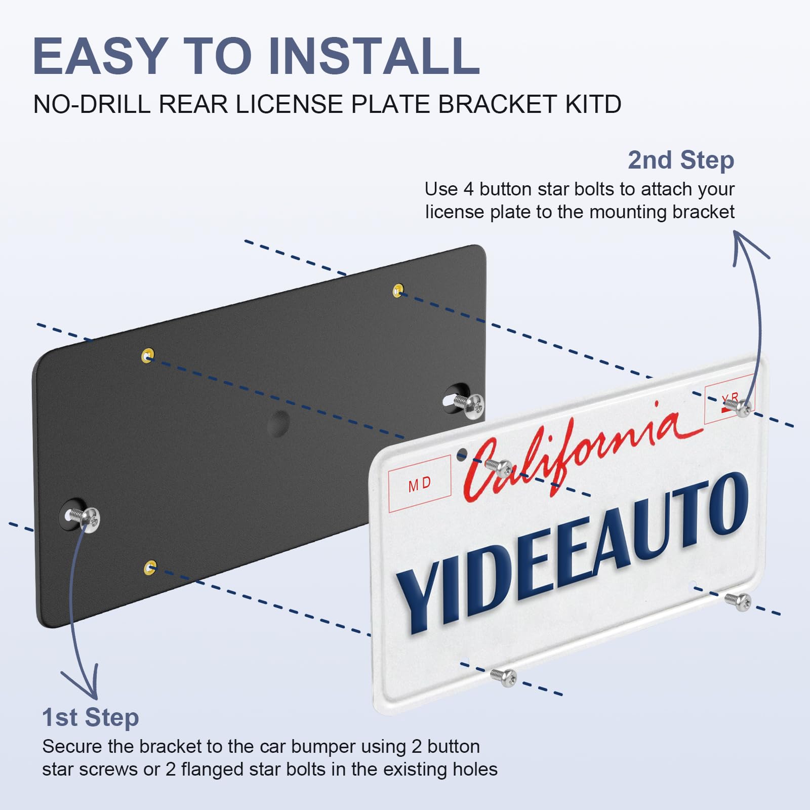 YIDEEAUTO license-plate visibility on Audi prevents blocked information and fines.