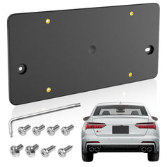 YIDEEAUTO rear license bracket on Audi front bumper for a flush, secure fit.