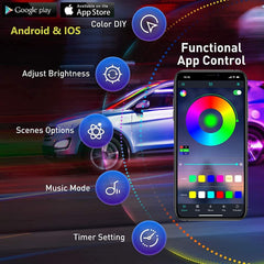 Yielinth LED underglow kit app control for easy color and mode changes