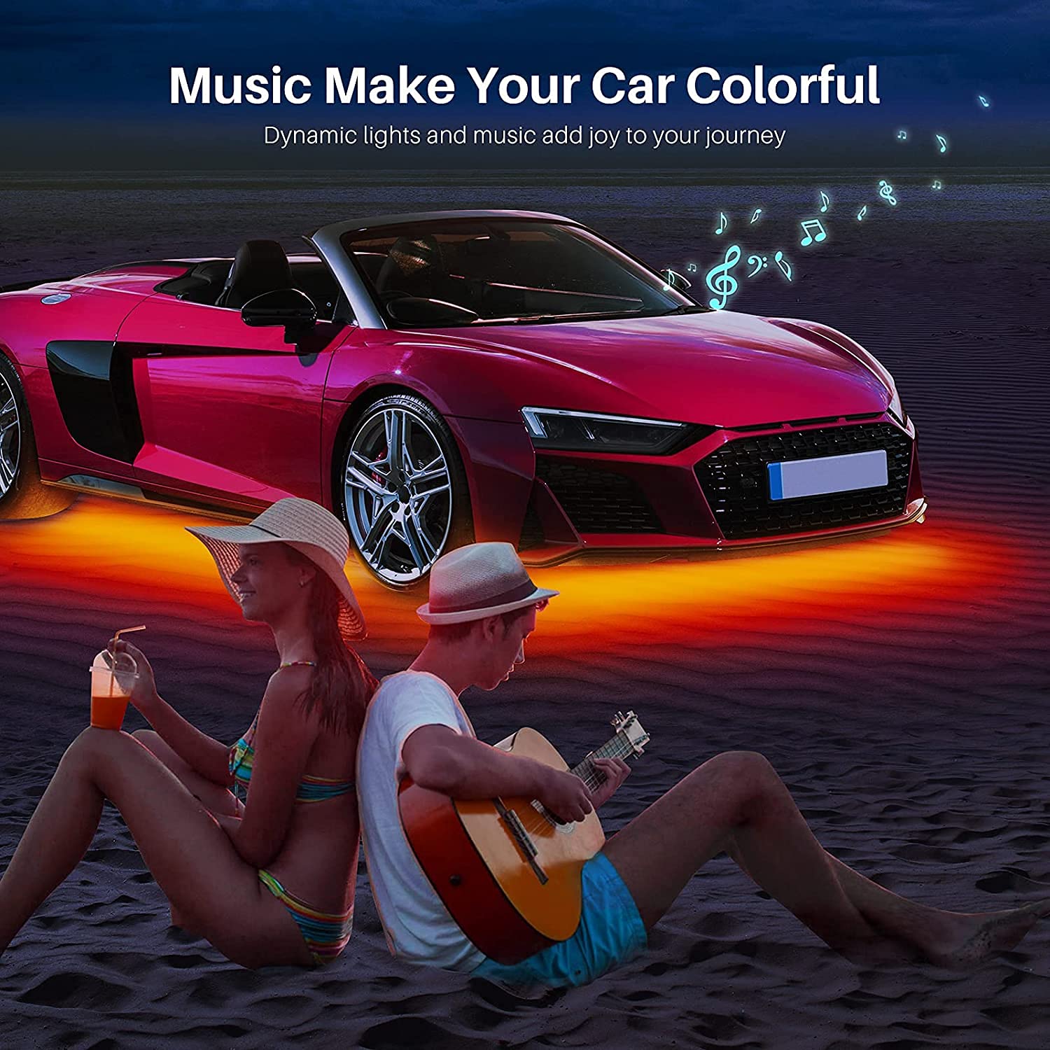 Yielinth LED underglow kit IP68 waterproof for all weather