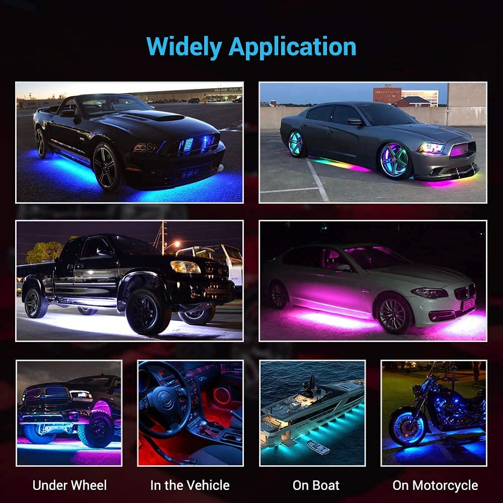Yielinth universal fit works with most 12V vehicles for versatile glow.