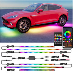 Yielinth underglow LED lights kit front view for bold vehicle styling