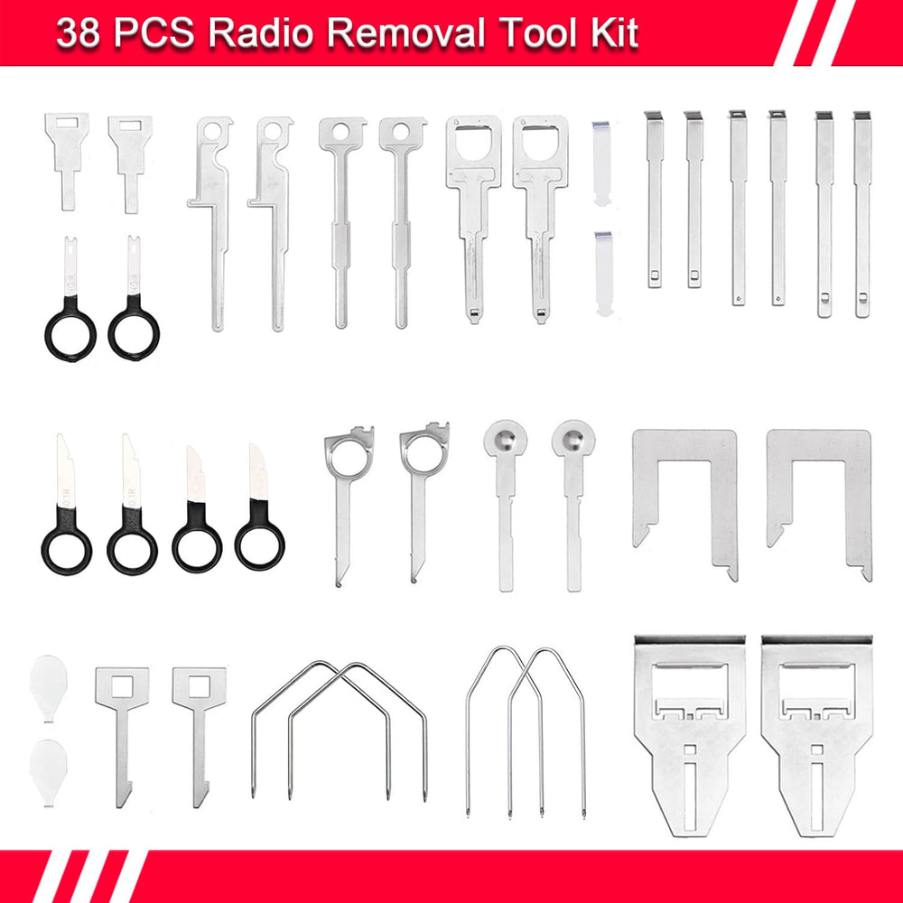 YIENAKFUN tool kit close-up showing multiple RRK keys for different models.