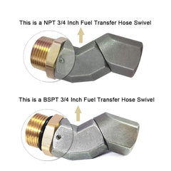 YIENAKFUN 3/4 inch NPT swivel prevents hose twisting during fueling
