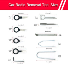 U-hook removal tools shown for easy access behind dash panels.