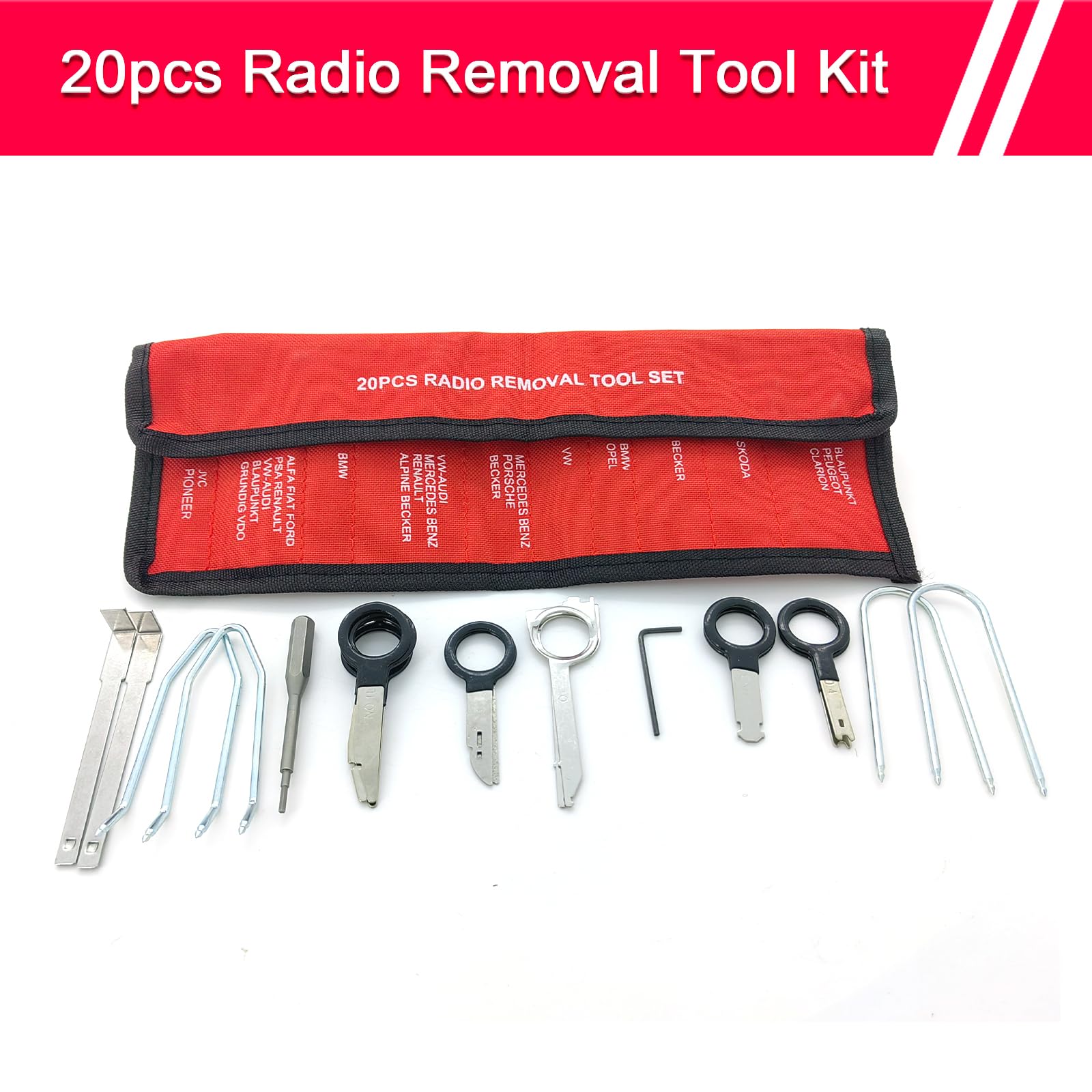 Universal stereo key kit from YIENAKFUN enables quick dash-safe swaps.