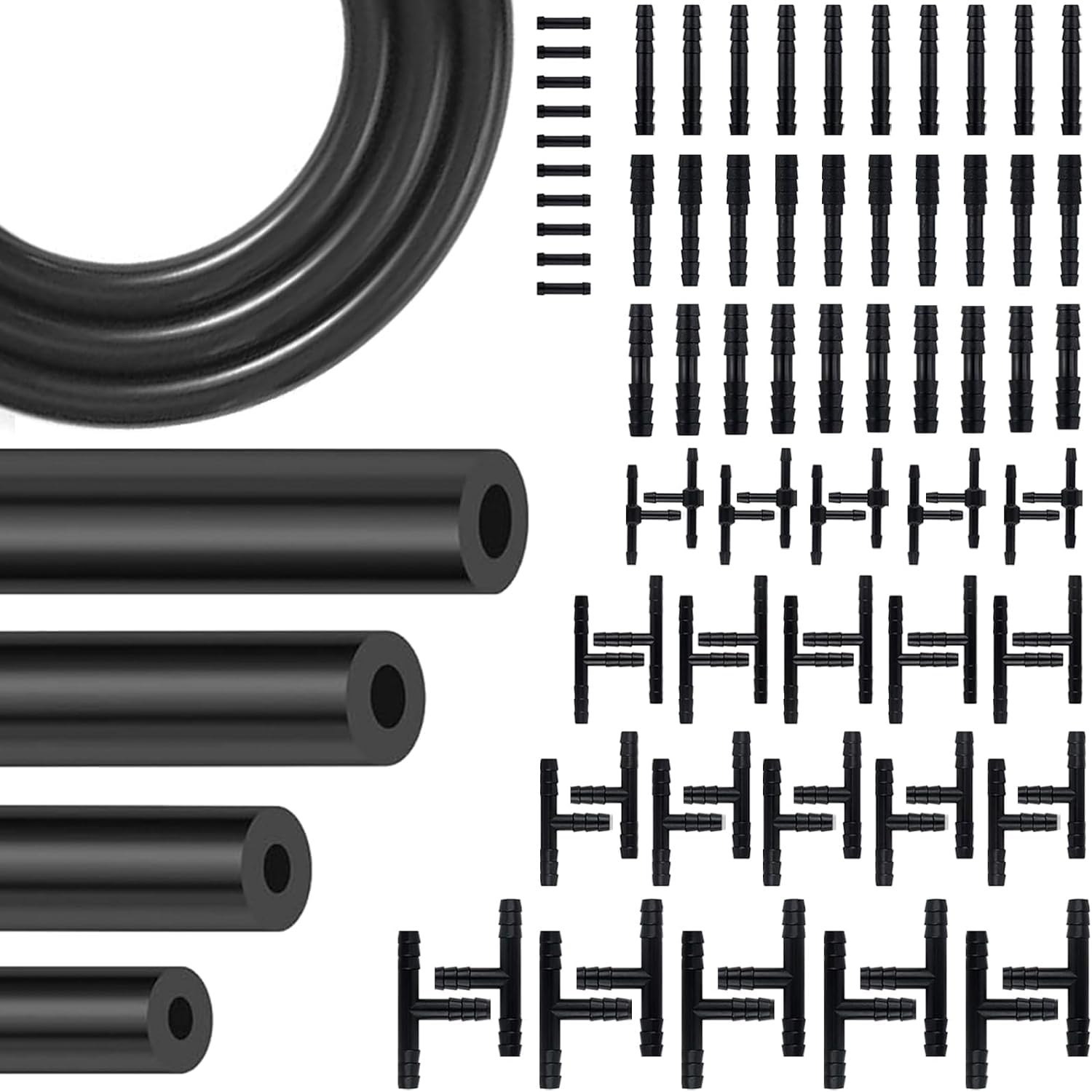 YIENFBEV 84-piece vacuum lines kit with 12 ft hoses for versatile automotive use.