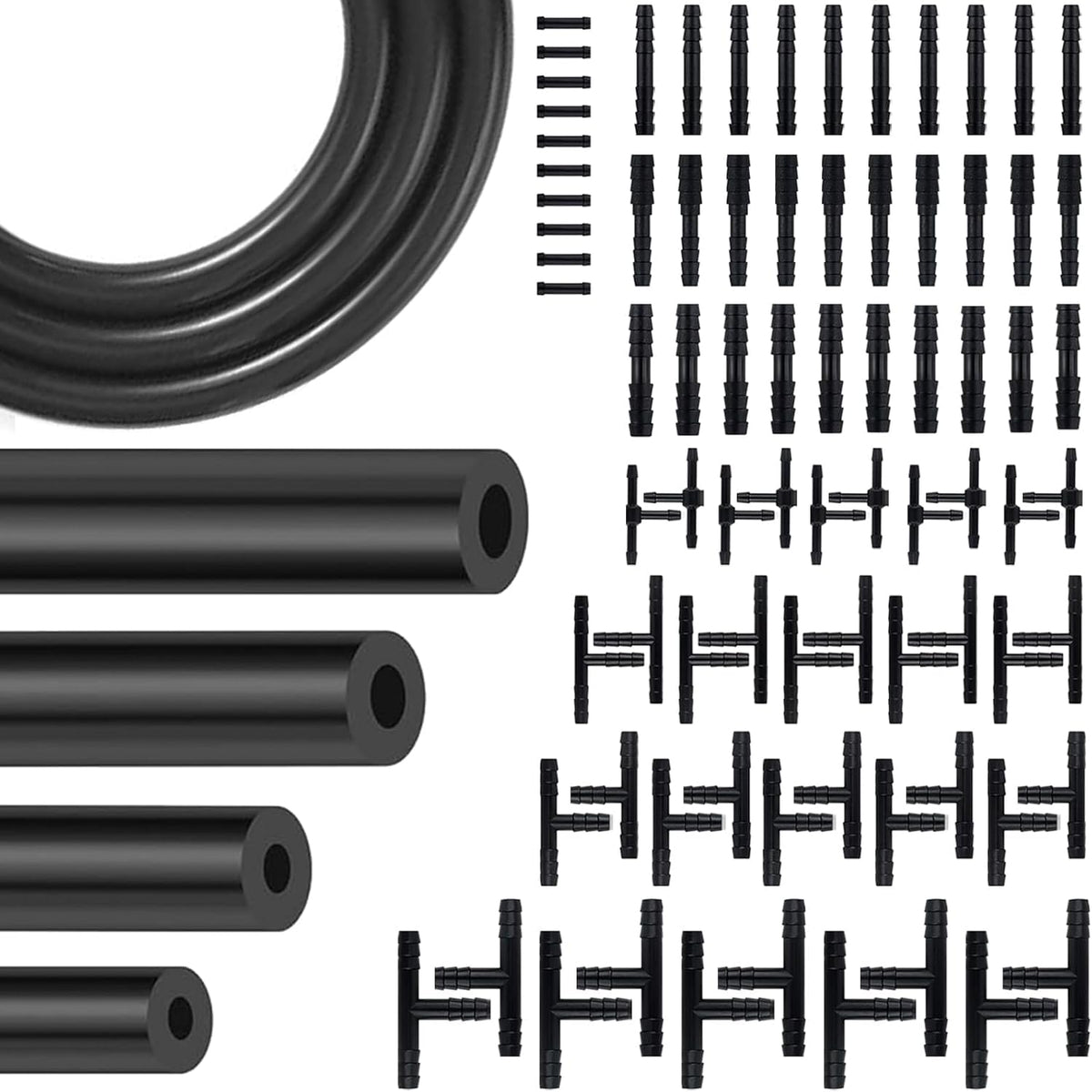 YIENFBEV 84-piece vacuum lines kit with 12 ft hoses for versatile automotive use.