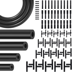YIENFBEV 84-piece vacuum lines kit with 12 ft hoses for versatile automotive use.