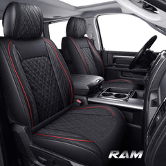 YIERTAI Dodge Ram front seat covers protect upholstery with a soft, waterproof finish.