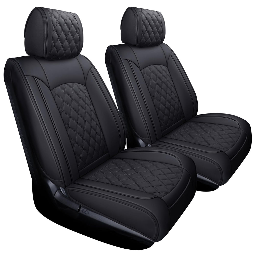 YIERTAI Tundra front seat cover in black waterproof leather for all-weather protection.