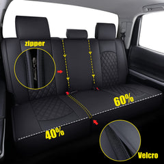 YIERTAI tundra seat cover faux leather with contrast stitching for durability and easy cleaning