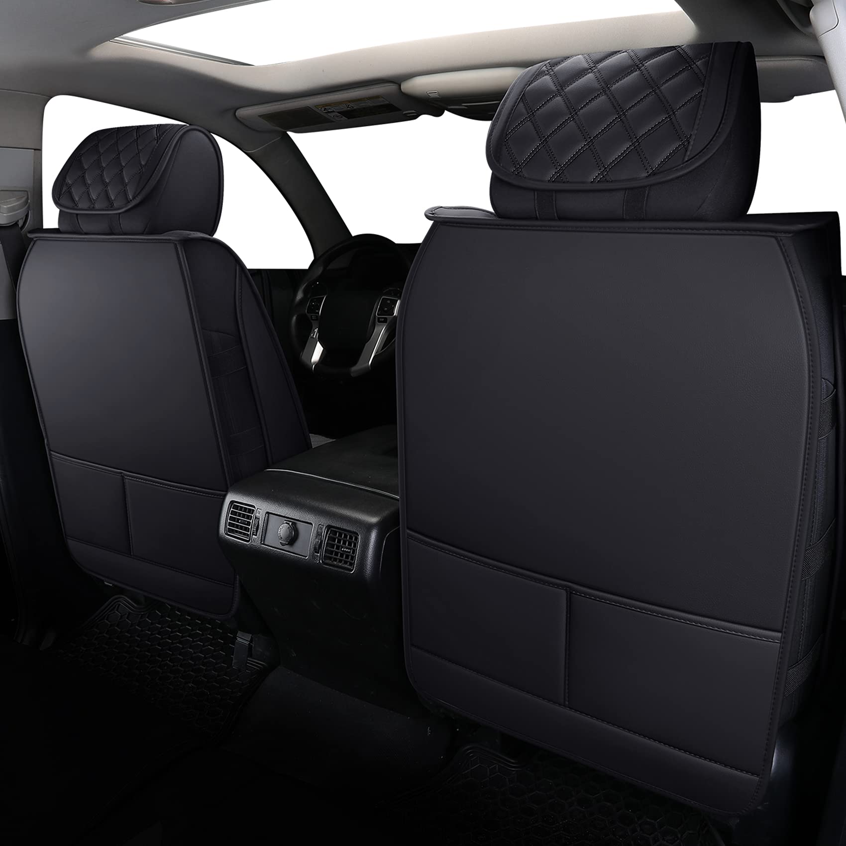 YIERTAI Tundra seat covers waterproof leather texture keeps seats cleaner longer