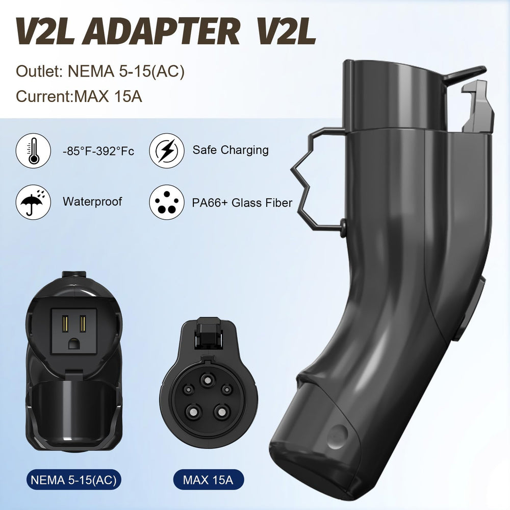 Easy setup of YIGPAIPO V2L with rear outlet for 15A power