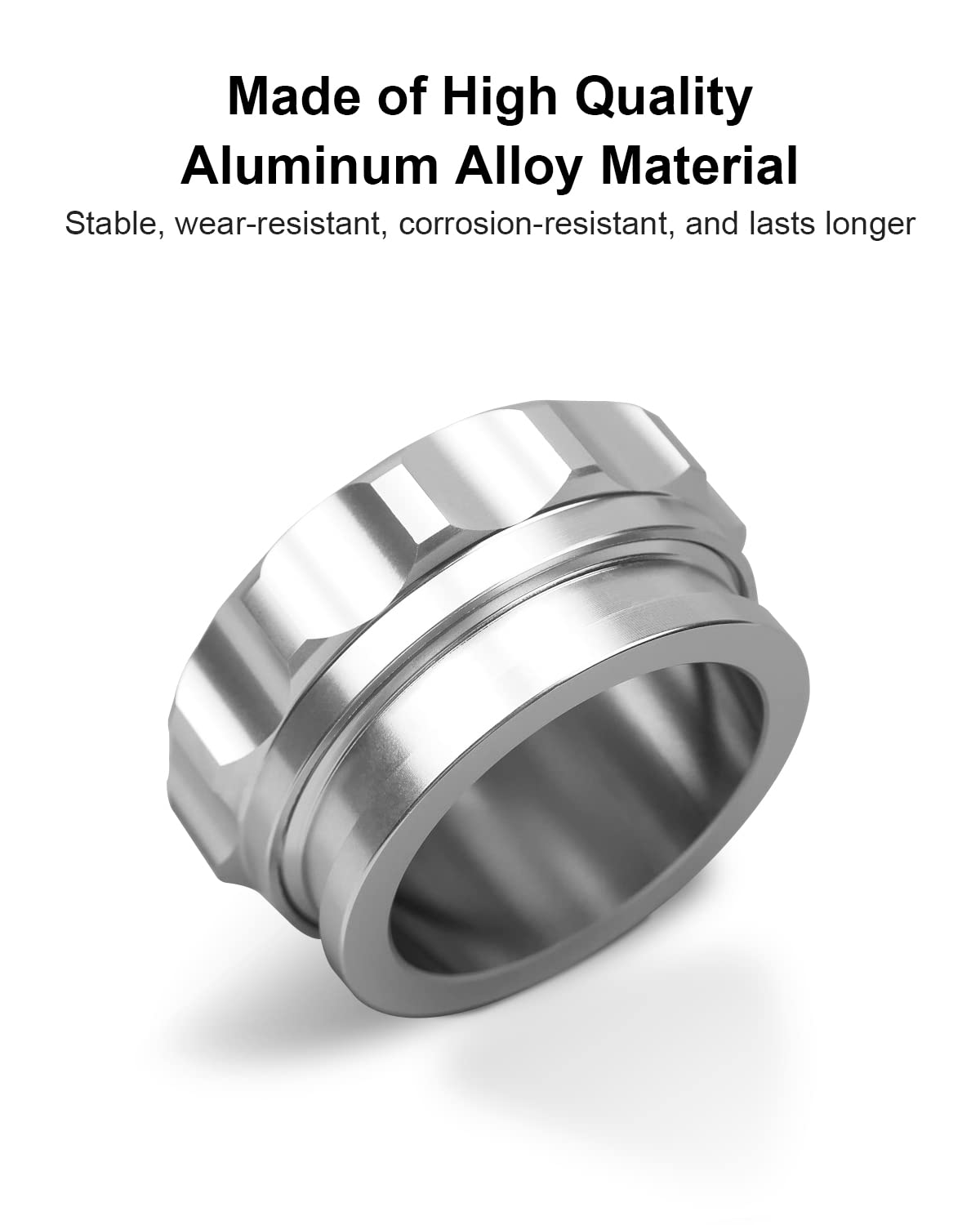 YIGUCS billet aluminum cap with polished surface for longevity.