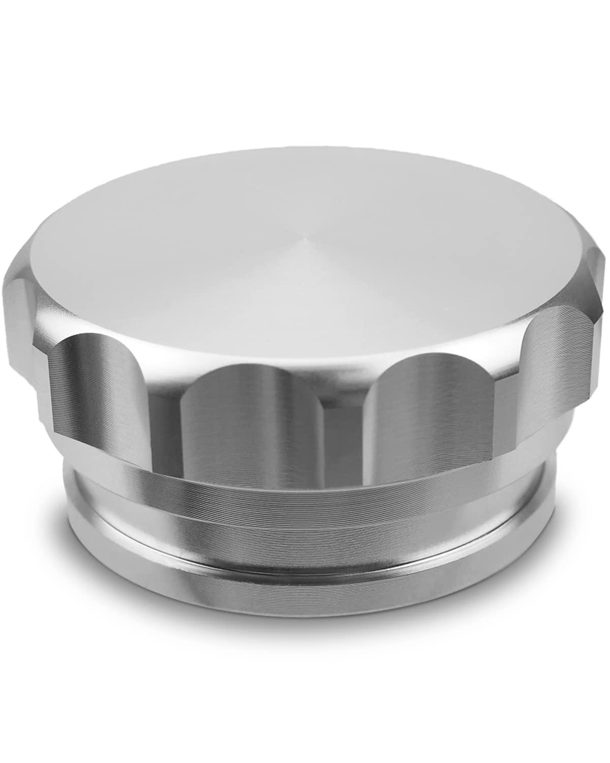YIGUCS OD 2-inch fuel cap in silver, durable billet aluminum finish.
