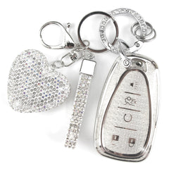 YIKECASE diamond keychain cover protects your Chevy key with elegance.