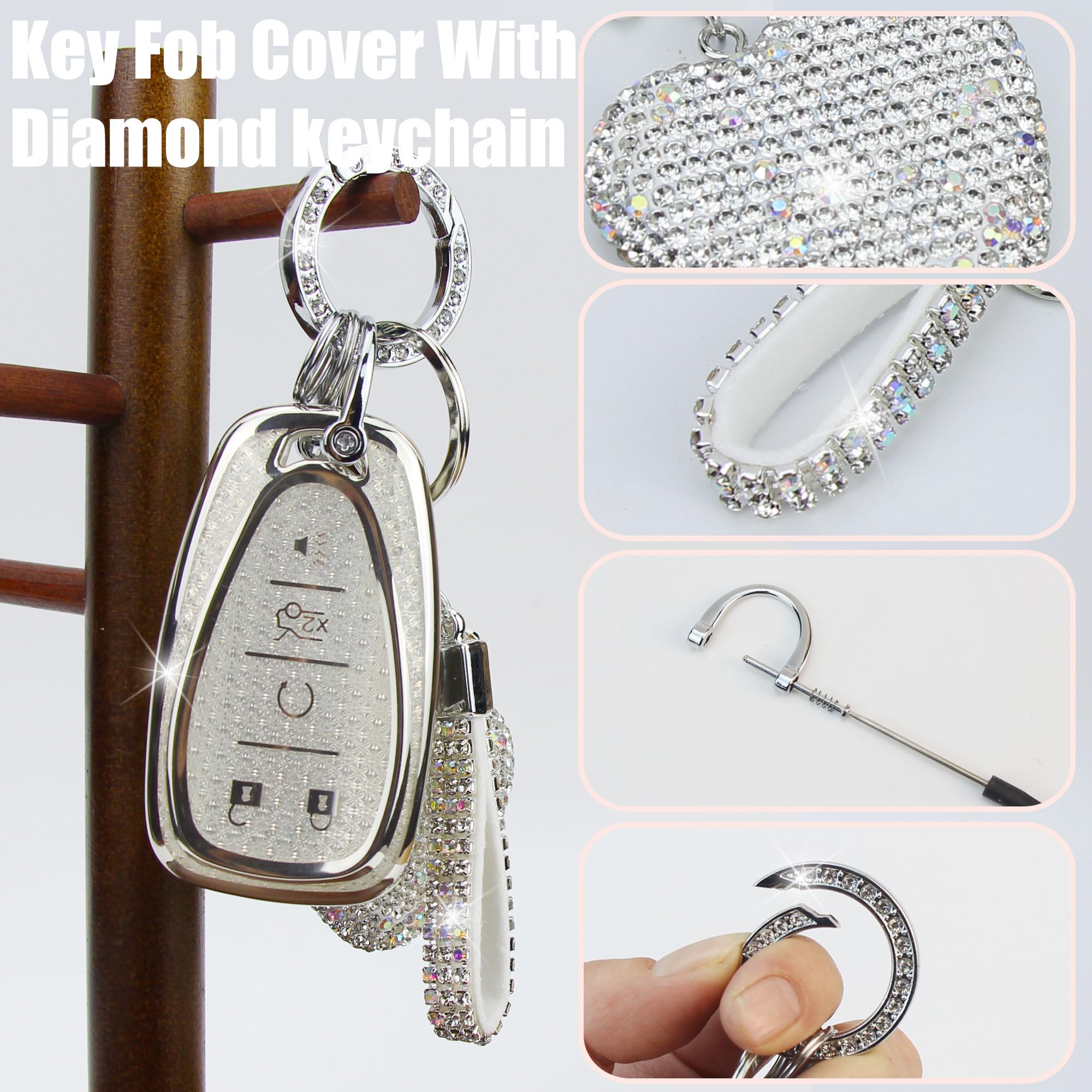 YIKECASE snowflake inside texture keeps the key fob sparkling and easy to grip.