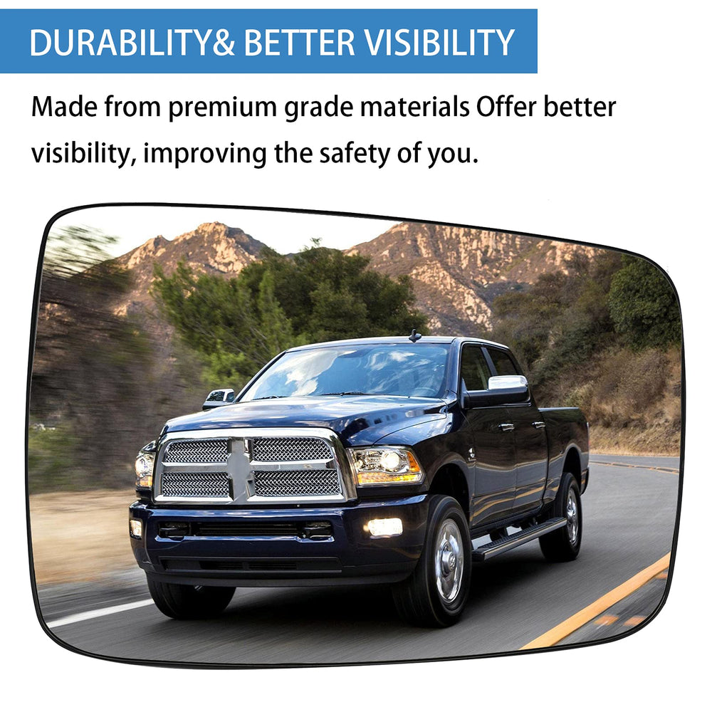 Yikesai ABS-backed heated mirror glass offers durable, reliable performance for Ram trucks