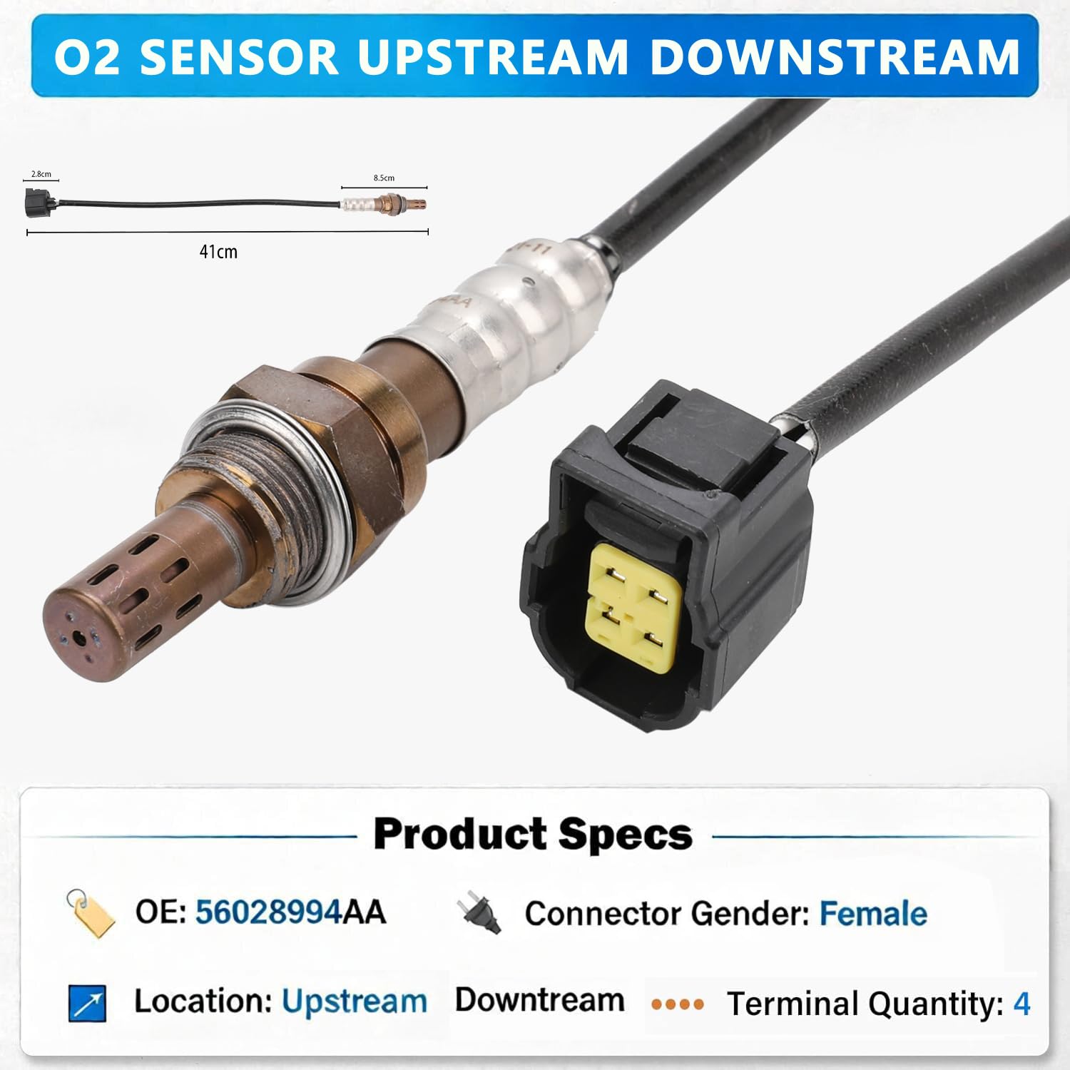 Yikesai downstream O2 sensor for Dodge Ram 1500 supports balanced air-fuel ratio.