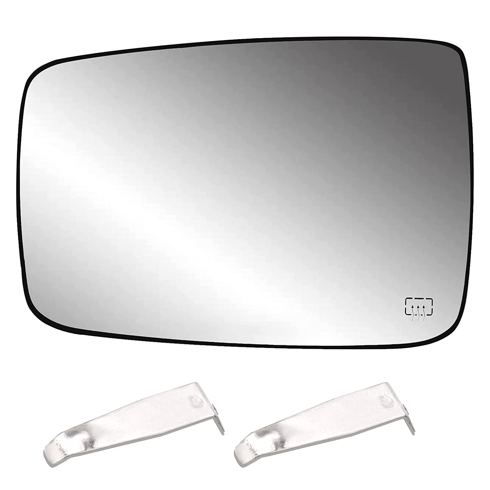 Yikesai driver-side mirror glass with backing plate for secure Ram fit
