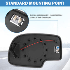 Yikesai Escalade mirror glass replacement for 2003–2007 exterior view