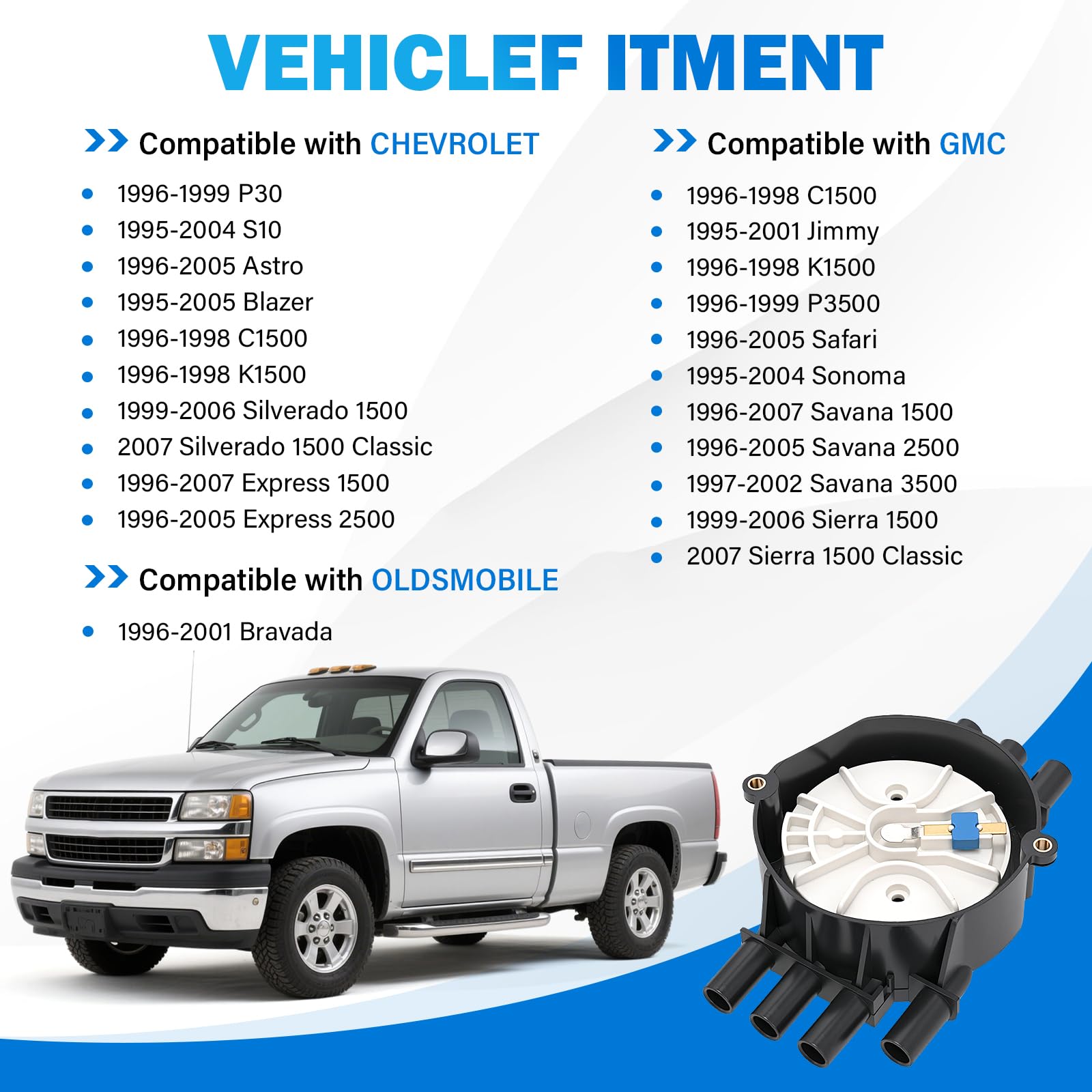 Yikesai specifications image, compatibility with 4.3L Vortec engines