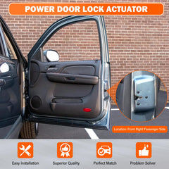 Yikesai actuator installed inside a Chevy door panel for reliable operation.