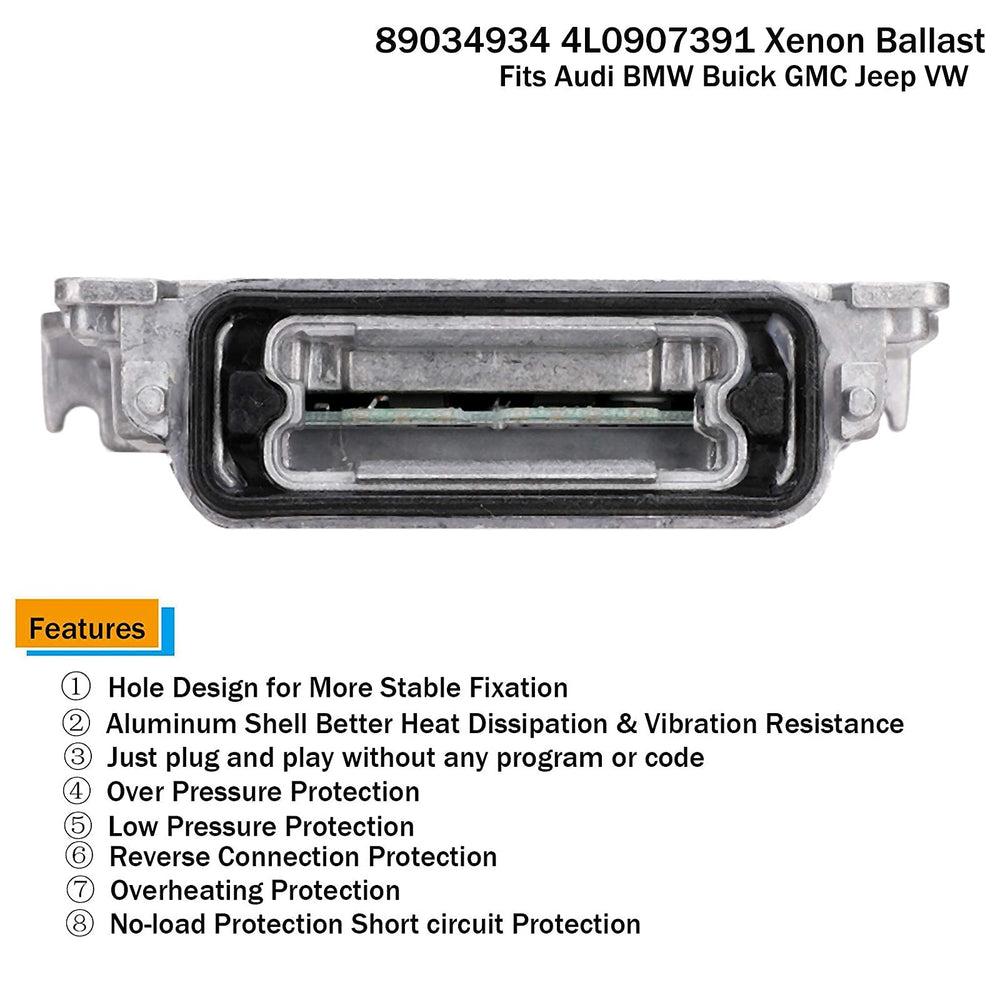 Performance-ready ballast warming quickly after ignition in the headlight.