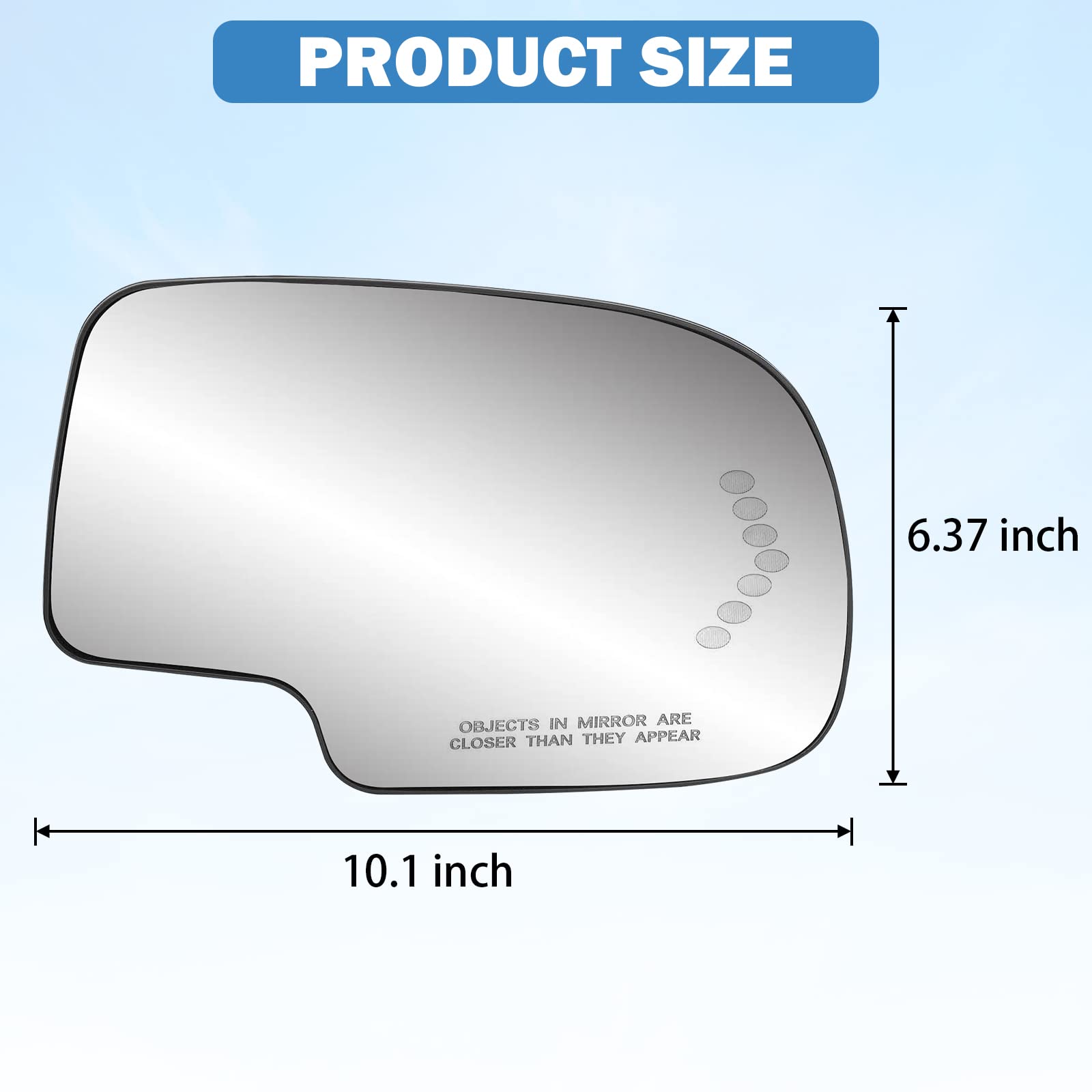 Yikesai Silverado mirror glass replacement for precise fit and visibility