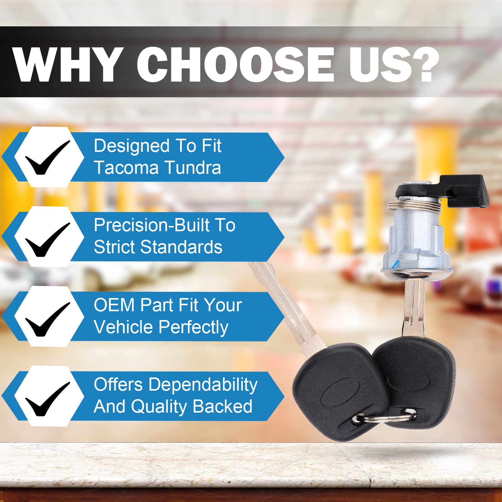 Yikesai two keys set provides convenient access and replacement flexibility.
