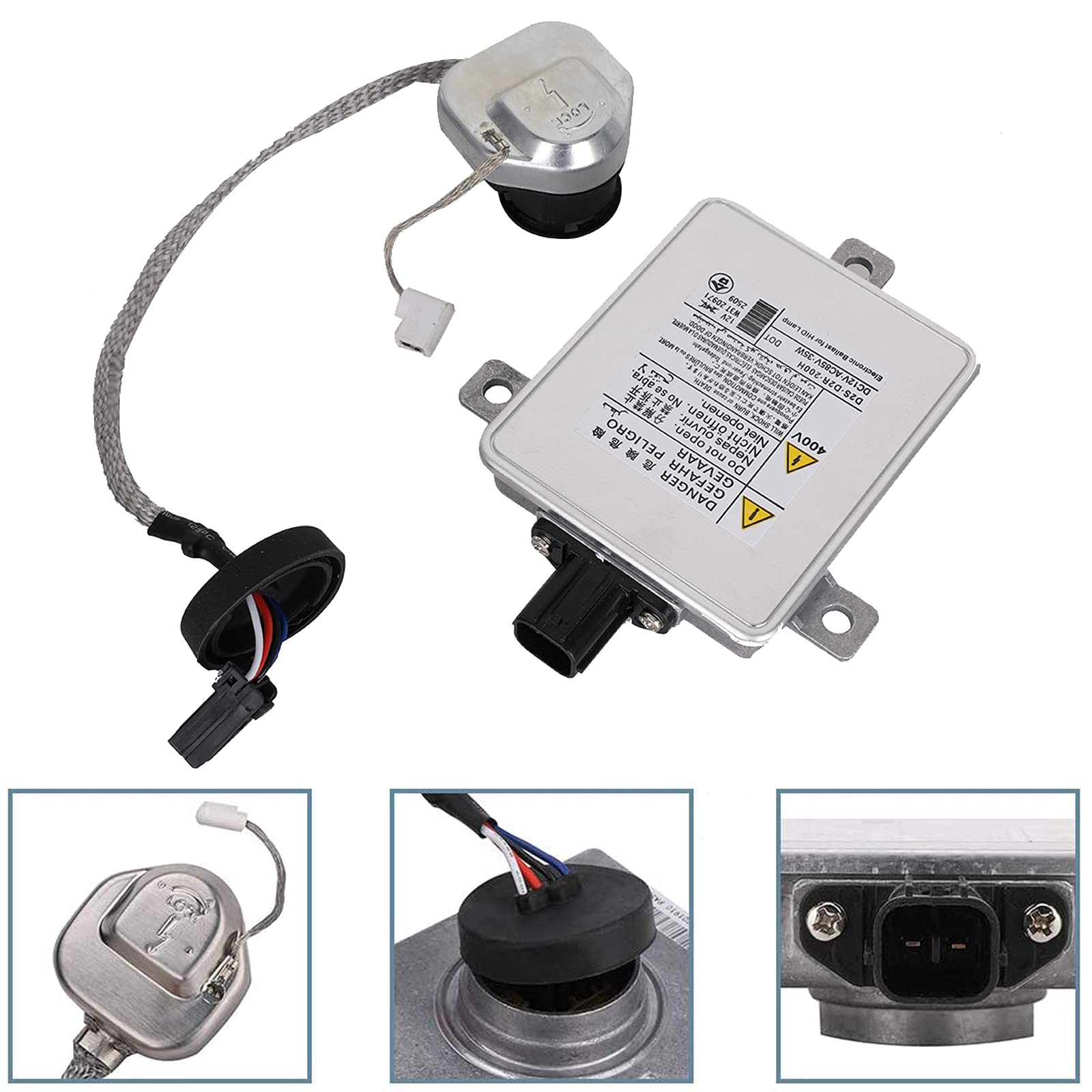 Yikesai W3T19371 xenon HID ballast igniter right, consistent illumination.
