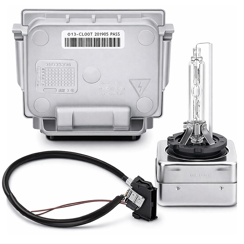 Yikesai xenon ballast igniter and D1S bulb kit ready for plug-and-play installation.